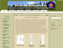 Tablet Screenshot of precisionarcherypro.com